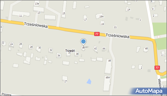 Sandomierz, Trześniowska, 40, mapa Sandomierza