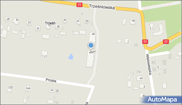 Sandomierz, Trześniowska, 46A, mapa Sandomierza