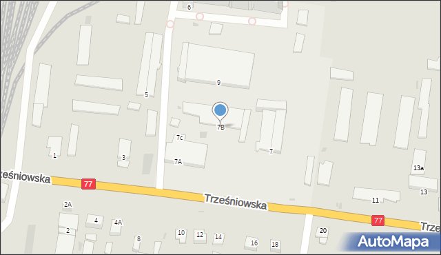 Sandomierz, Trześniowska, 7B, mapa Sandomierza