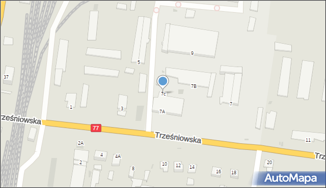 Sandomierz, Trześniowska, 7c, mapa Sandomierza