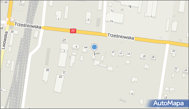 Sandomierz, Trześniowska, 8, mapa Sandomierza