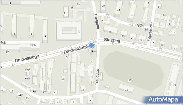 Sanok, Traugutta Romualda, gen., 7, mapa Sanok