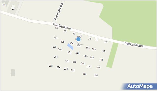 Sapowice, Truskawkowa, 34a, mapa Sapowice