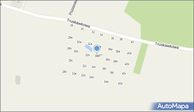 Sapowice, Truskawkowa, 34b, mapa Sapowice