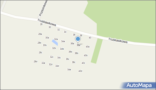 Sapowice, Truskawkowa, 38a, mapa Sapowice