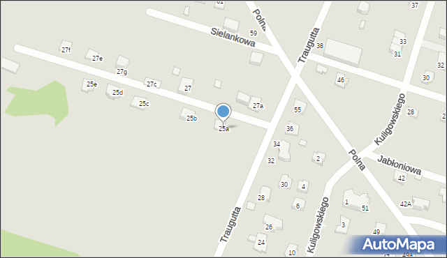 Serock, Traugutta Romualda, gen., 25a, mapa Serock