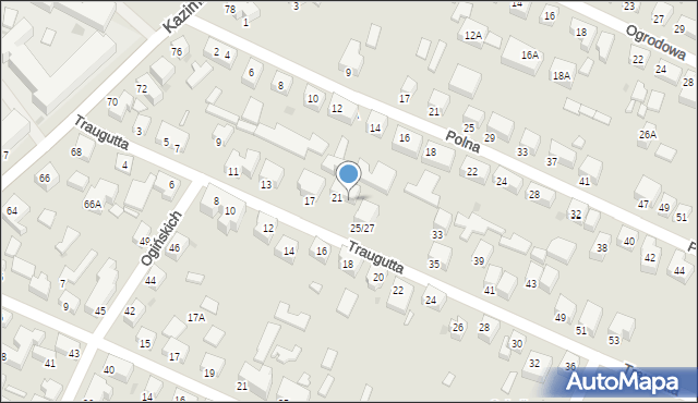 Siedlce, Traugutta Romualda, gen., 23, mapa Siedlce
