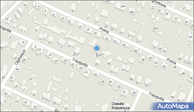 Siedlce, Traugutta Romualda, gen., 33, mapa Siedlce