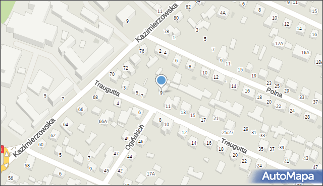 Siedlce, Traugutta Romualda, gen., 9, mapa Siedlce