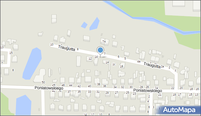 Skierniewice, Traugutta Romualda, gen., 16, mapa Skierniewic