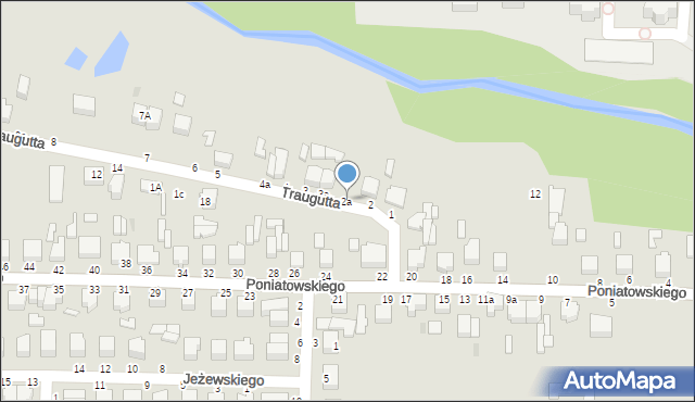 Skierniewice, Traugutta Romualda, gen., 2a, mapa Skierniewic