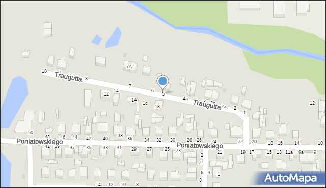 Skierniewice, Traugutta Romualda, gen., 5, mapa Skierniewic