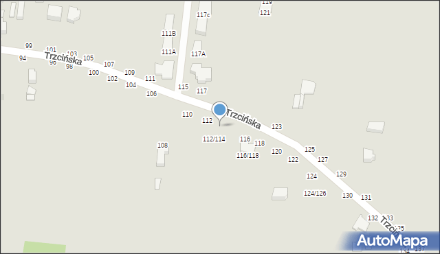 Skierniewice, Trzcińska, 114, mapa Skierniewic