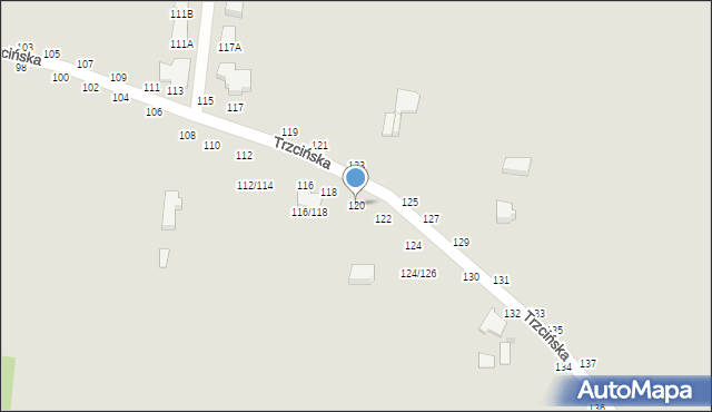 Skierniewice, Trzcińska, 120, mapa Skierniewic