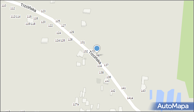 Skierniewice, Trzcińska, 135, mapa Skierniewic