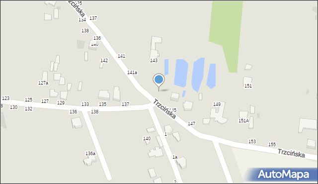 Skierniewice, Trzcińska, 143, mapa Skierniewic