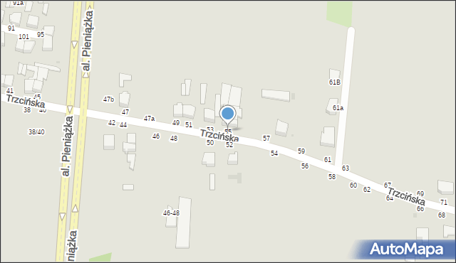 Skierniewice, Trzcińska, 55, mapa Skierniewic