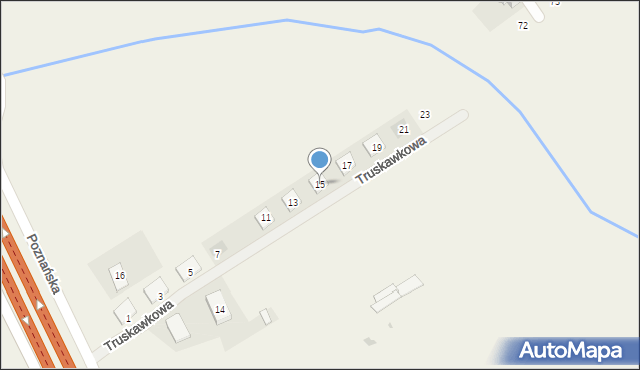 Skrzynki, Truskawkowa, 15, mapa Skrzynki