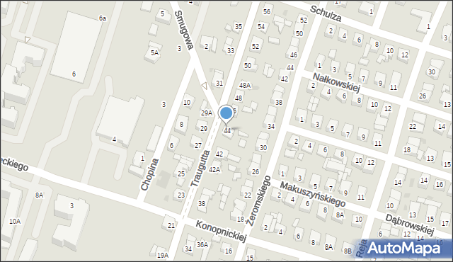 Słupca, Traugutta Romualda, gen., 44, mapa Słupca