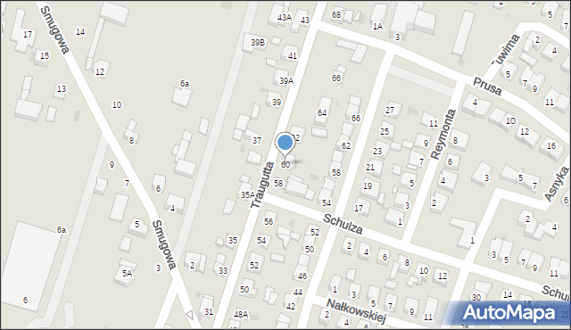 Słupca, Traugutta Romualda, gen., 60, mapa Słupca