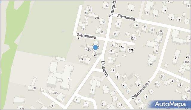 Sochaczew, Traugutta Romualda, gen., 42, mapa Sochaczew