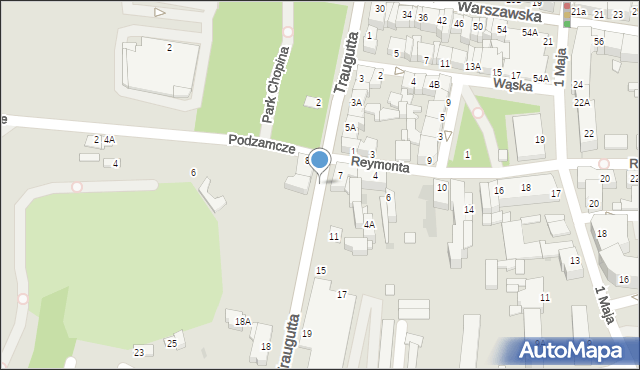 Sochaczew, Traugutta Romualda, gen., 8, mapa Sochaczew