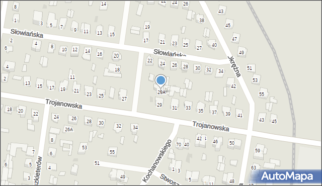 Sochaczew, Trojanowska, 29A, mapa Sochaczew