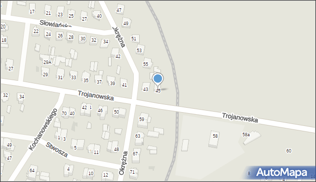 Sochaczew, Trojanowska, 45, mapa Sochaczew