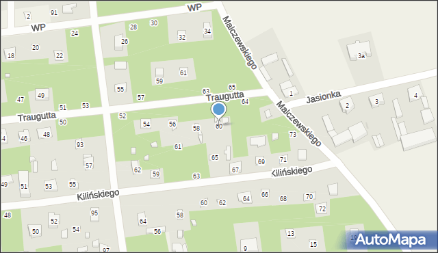 Sokolniki-Las, Traugutta Romualda, gen., 60, mapa Sokolniki-Las