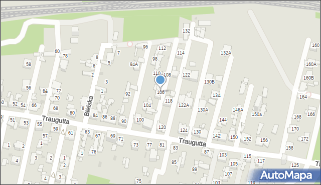 Sosnowiec, Traugutta Romualda, gen., 106, mapa Sosnowca