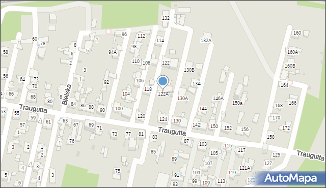 Sosnowiec, Traugutta Romualda, gen., 122A, mapa Sosnowca