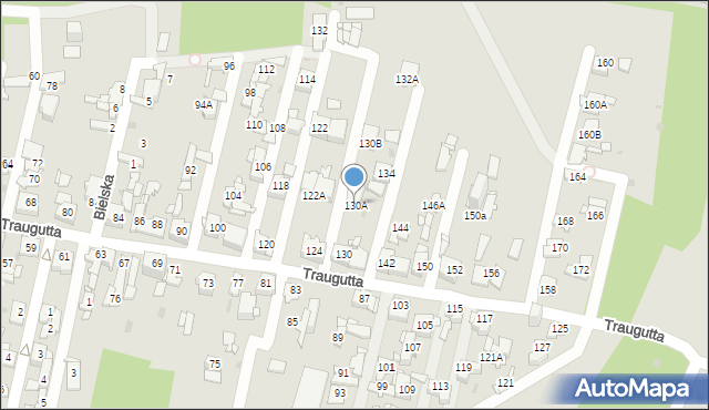 Sosnowiec, Traugutta Romualda, gen., 130A, mapa Sosnowca