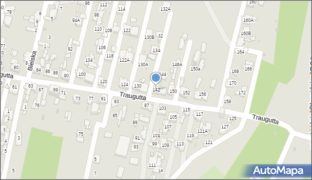 Sosnowiec, Traugutta Romualda, gen., 142, mapa Sosnowca