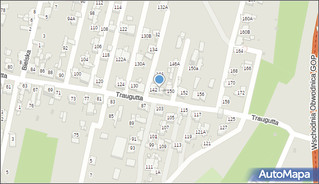 Sosnowiec, Traugutta Romualda, gen., 146, mapa Sosnowca