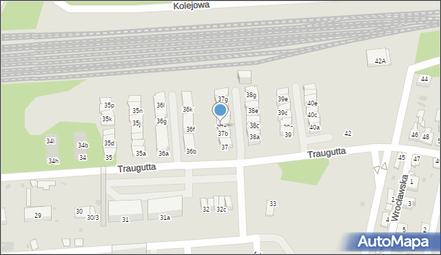 Sosnowiec, Traugutta Romualda, gen., 37c, mapa Sosnowca