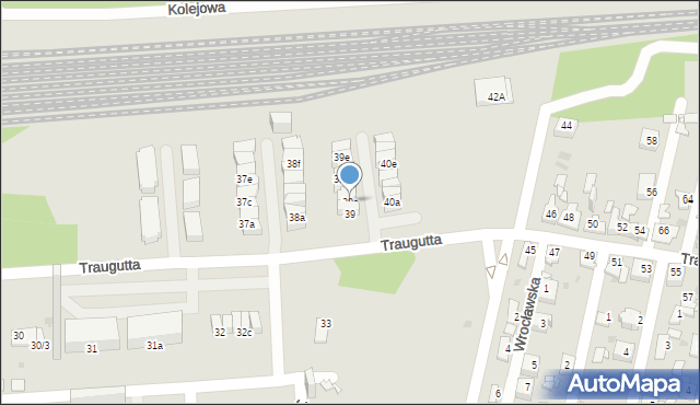 Sosnowiec, Traugutta Romualda, gen., 39a, mapa Sosnowca