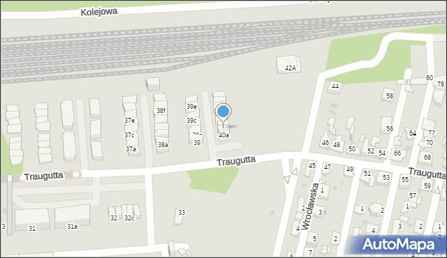 Sosnowiec, Traugutta Romualda, gen., 40b, mapa Sosnowca