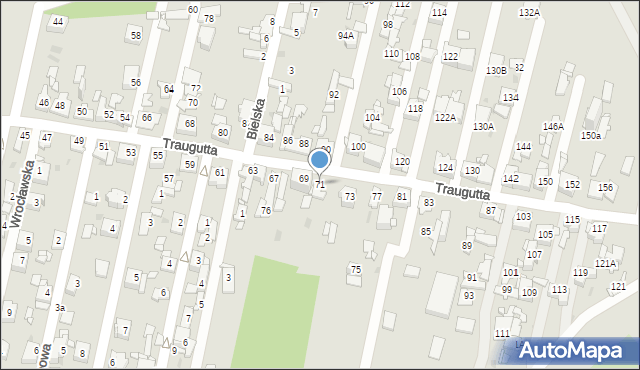 Sosnowiec, Traugutta Romualda, gen., 71, mapa Sosnowca