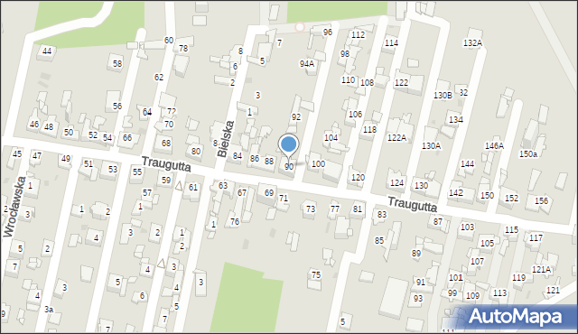 Sosnowiec, Traugutta Romualda, gen., 90, mapa Sosnowca
