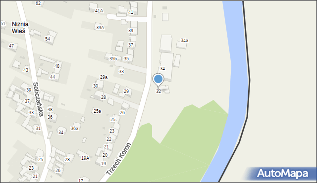 Sromowce Niżne, Trzech Koron, 32, mapa Sromowce Niżne