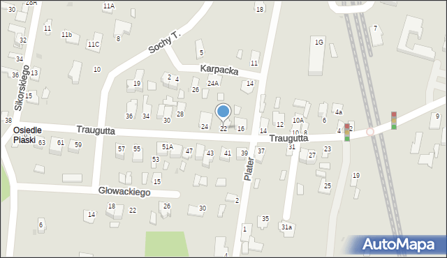 Stalowa Wola, Traugutta Romualda, gen., 22, mapa Stalowa Wola