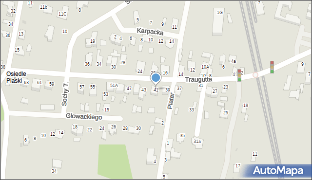 Stalowa Wola, Traugutta Romualda, gen., 41, mapa Stalowa Wola
