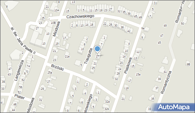 Starachowice, Traugutta Romualda, gen., 17, mapa Starachowic