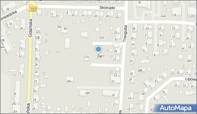 Starogard Gdański, Traugutta Romualda, gen., 27B, mapa Starogard Gdański