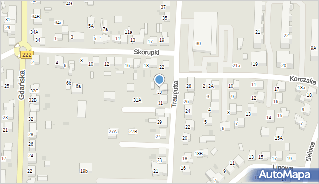 Starogard Gdański, Traugutta Romualda, gen., 33, mapa Starogard Gdański