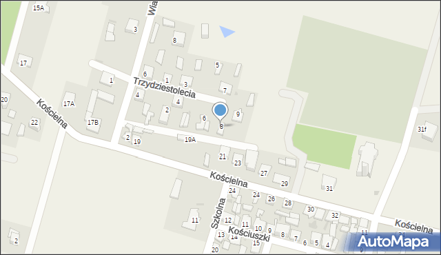 Staroźreby, Trzydziestolecia, 8, mapa Staroźreby