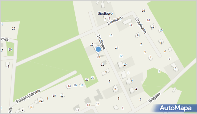 Stęszewko, Truflowa, 13, mapa Stęszewko