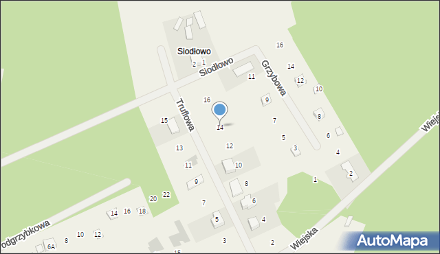 Stęszewko, Truflowa, 14, mapa Stęszewko