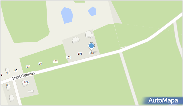 Sulmin, Trakt Gdański, 107, mapa Sulmin