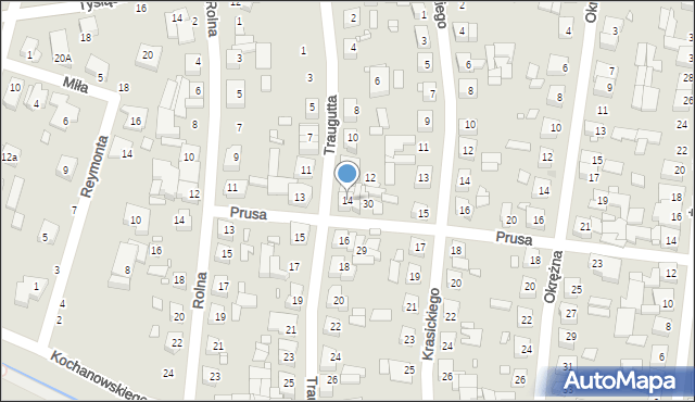 Swarzędz, Traugutta Romualda, gen., 14, mapa Swarzędz